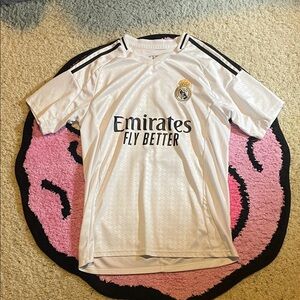 Real Madrid white kit Mbappé